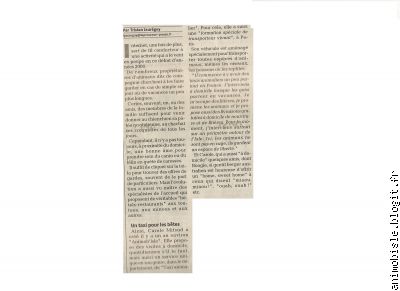 Article paru dans le journal "La Provence" du 11 février 2007