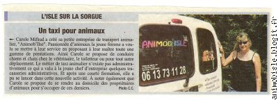2e article paru dans le journal "La Provence" en Juillet 2006